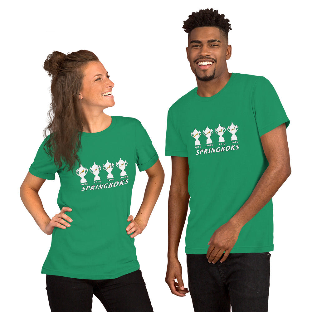 Springboks 4 Trophies Unisex t-shirt