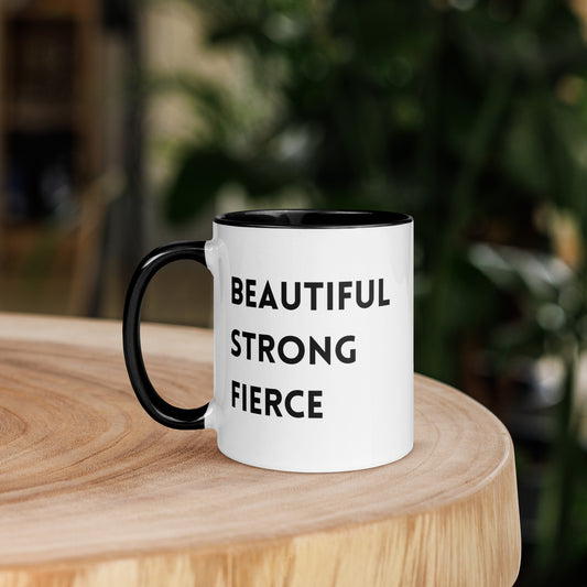 Beautiful Strong Fierce Mug with Color Inside