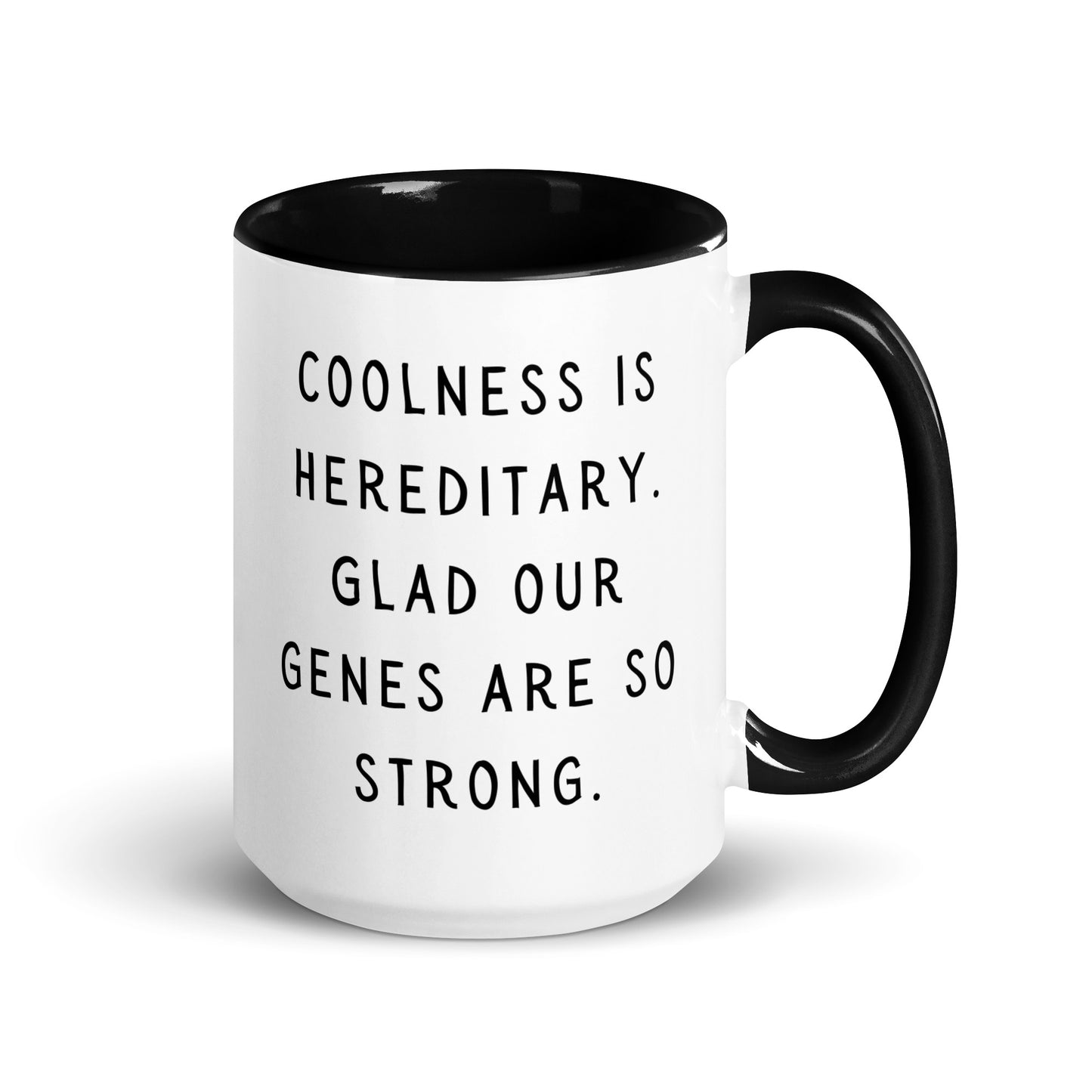 Coolness is hereditary Mug with Color Inside