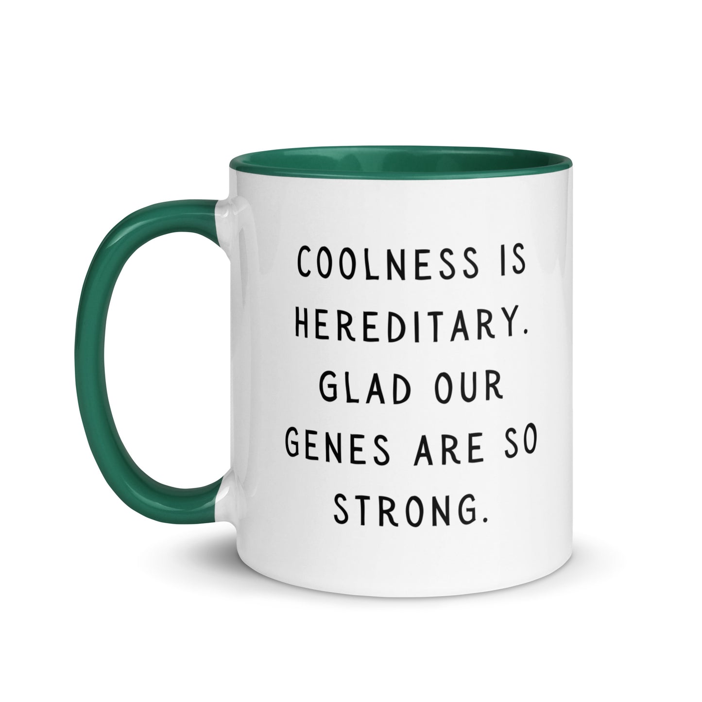 Coolness is hereditary Mug with Color Inside