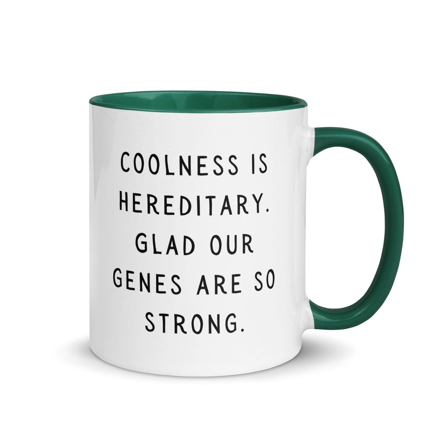 Coolness is hereditary Mug with Color Inside