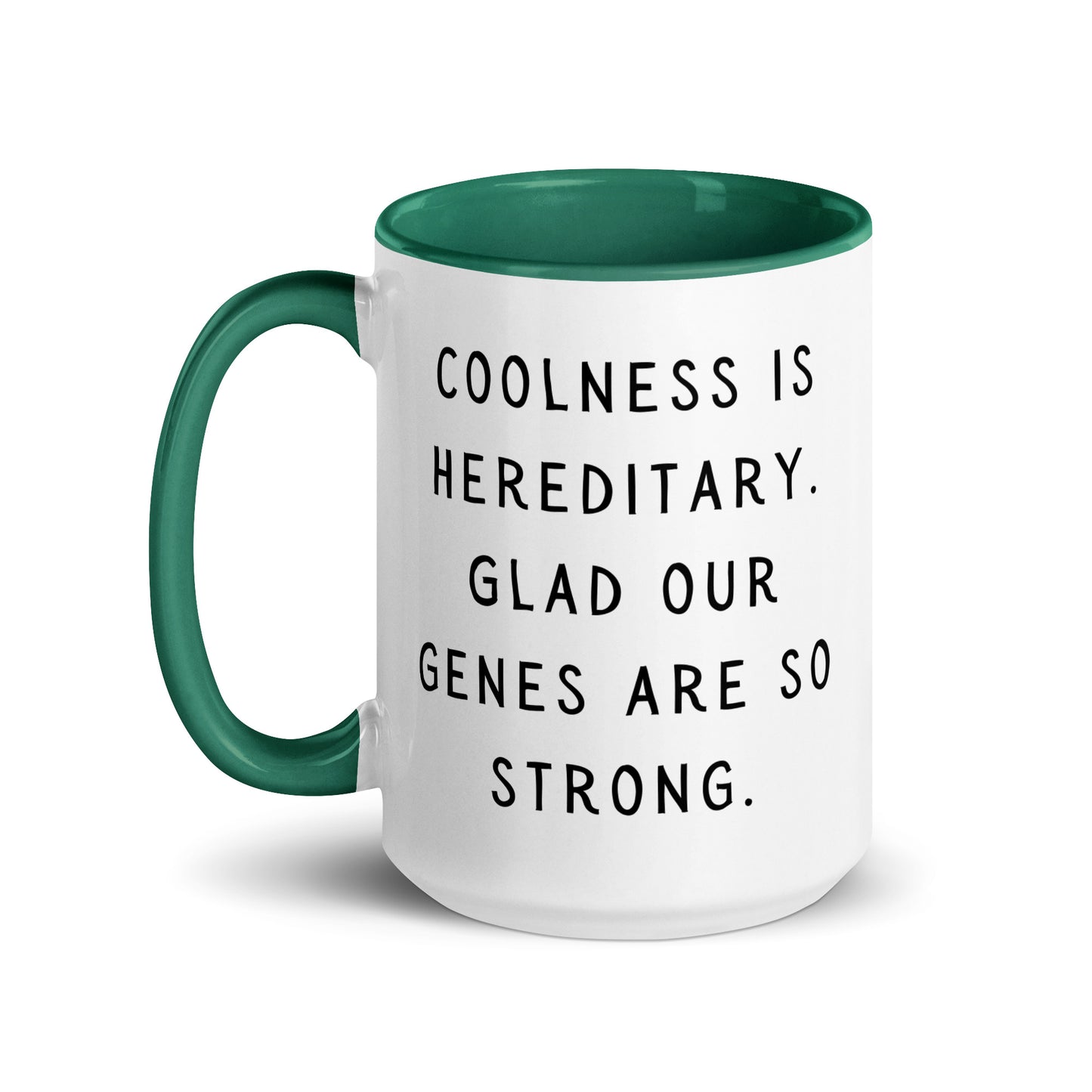 Coolness is hereditary Mug with Color Inside