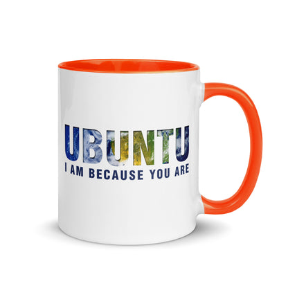 Ubuntu: I am because you are Mug with Color Inside