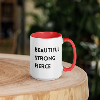 Beautiful Strong Fierce Mug with Color Inside