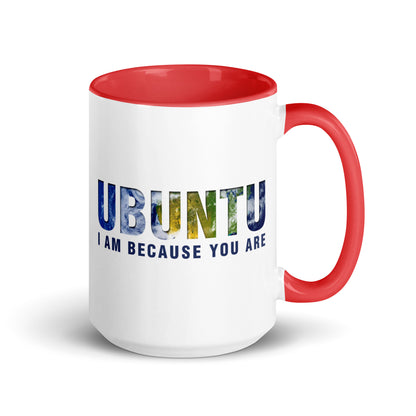 Ubuntu: I am because you are Mug with Color Inside