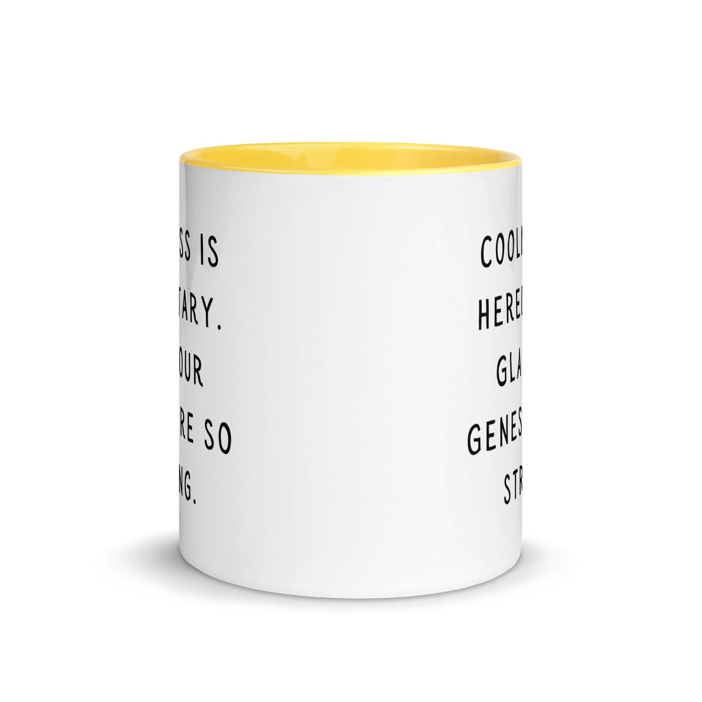 Coolness is hereditary Mug with Color Inside