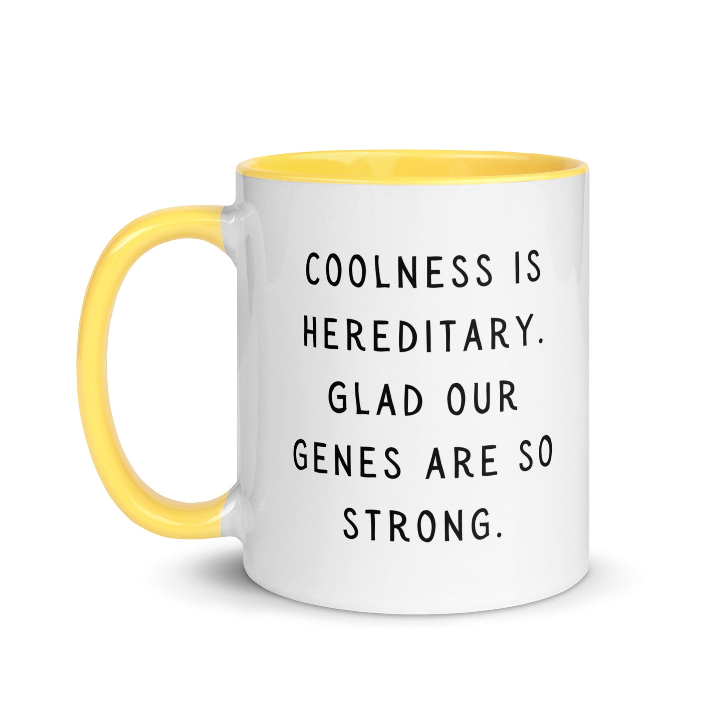 Coolness is hereditary Mug with Color Inside