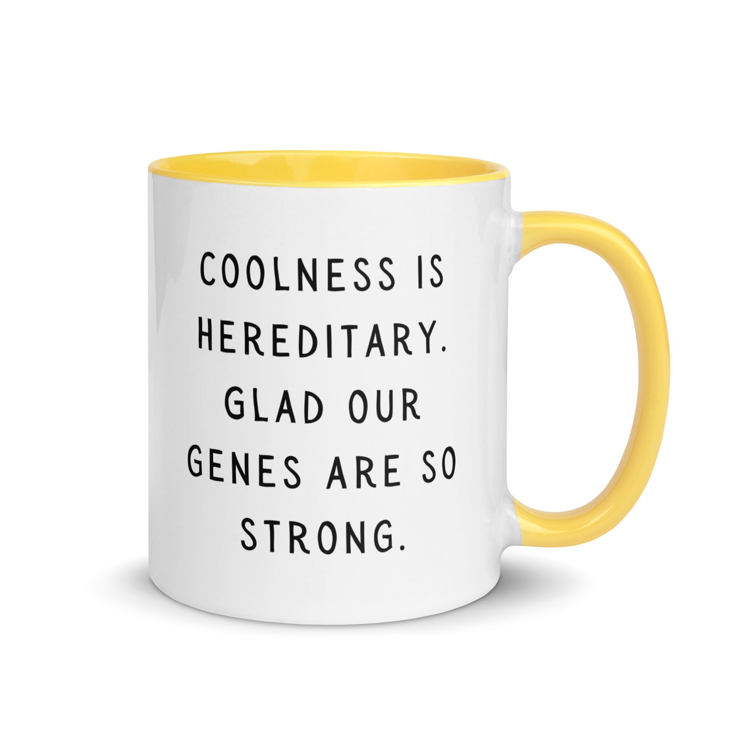 Coolness is hereditary Mug with Color Inside