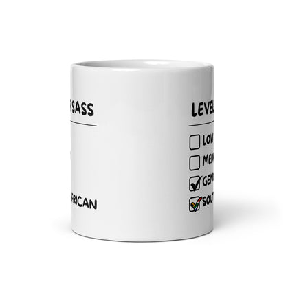 Sassy South African Gemini Mug - White glossy