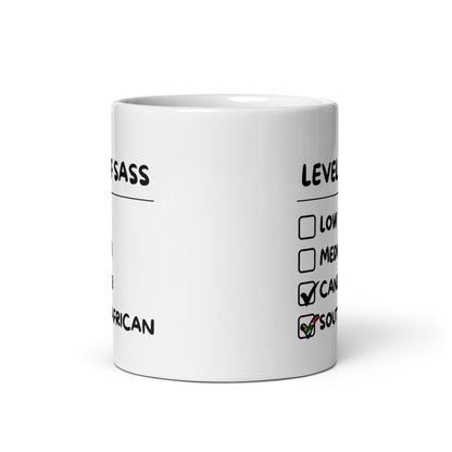 Sassy South African Cancer Mug - White glossy