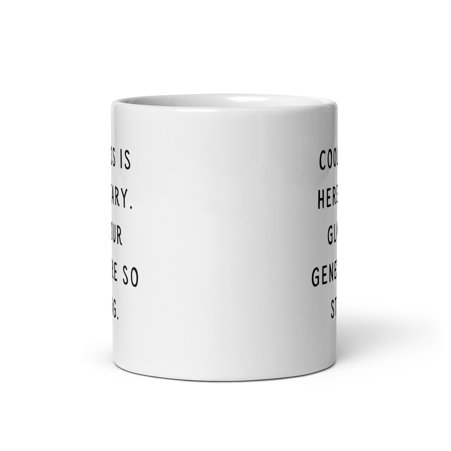 Coolness is hereditary White glossy mug