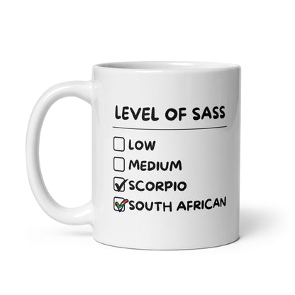 South African Scorpio mug - White glossy