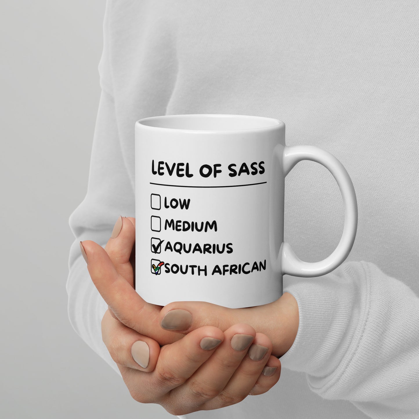 South African Aquarius Mug - White glossy