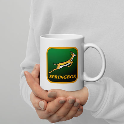 Bok Fan Badge White glossy mug