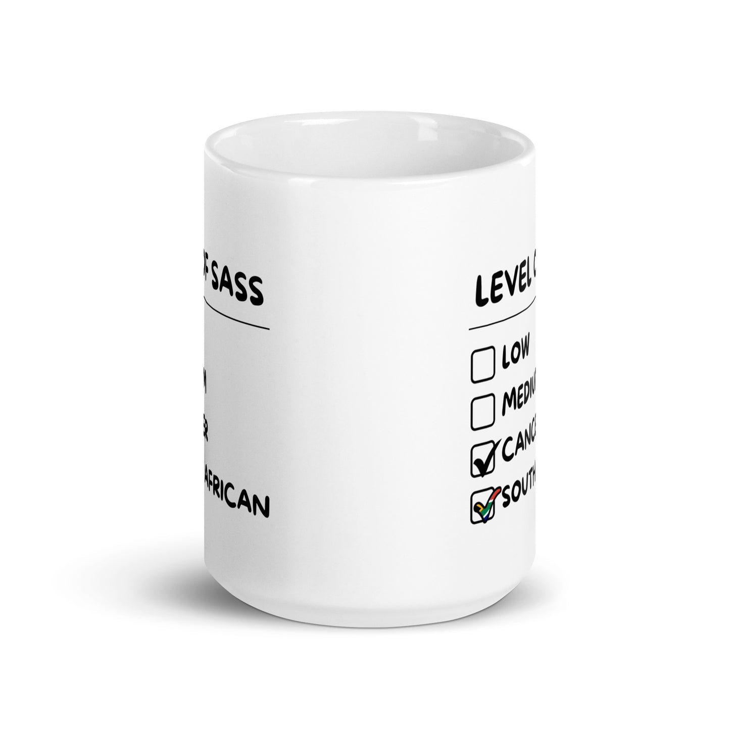 Sassy South African Cancer Mug - White glossy