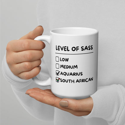 South African Aquarius Mug - White glossy