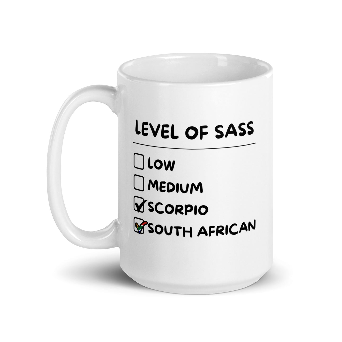 South African Scorpio mug - White glossy