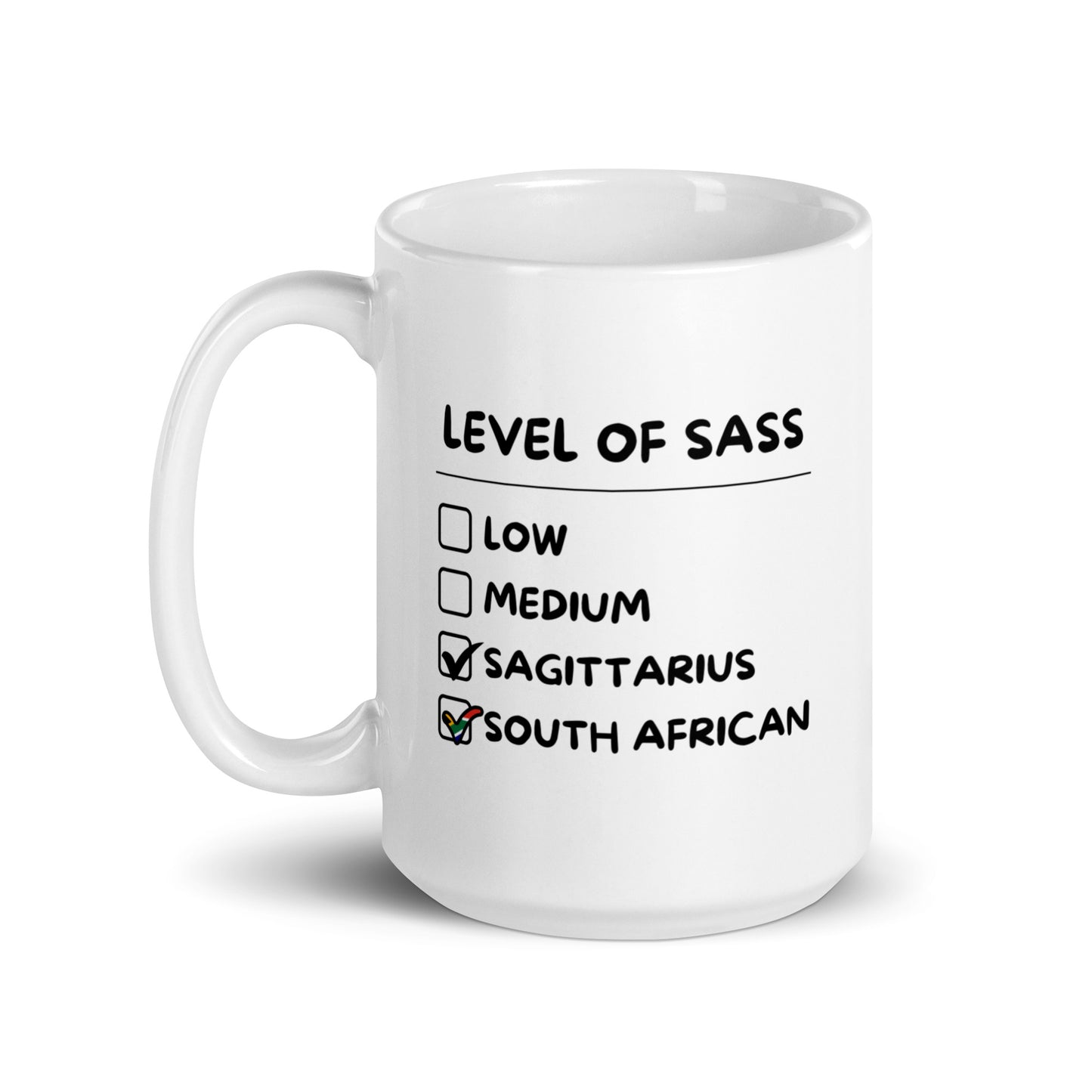 South African Sagittarius Mug - White Glossy