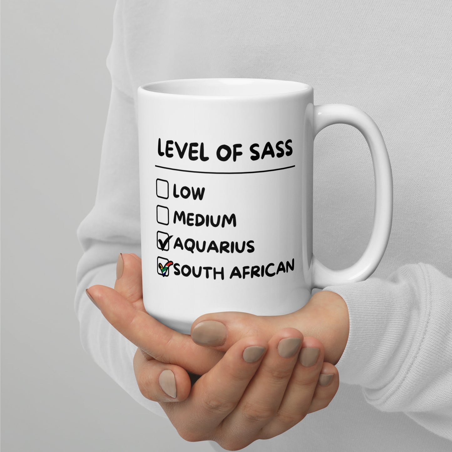 South African Aquarius Mug - White glossy