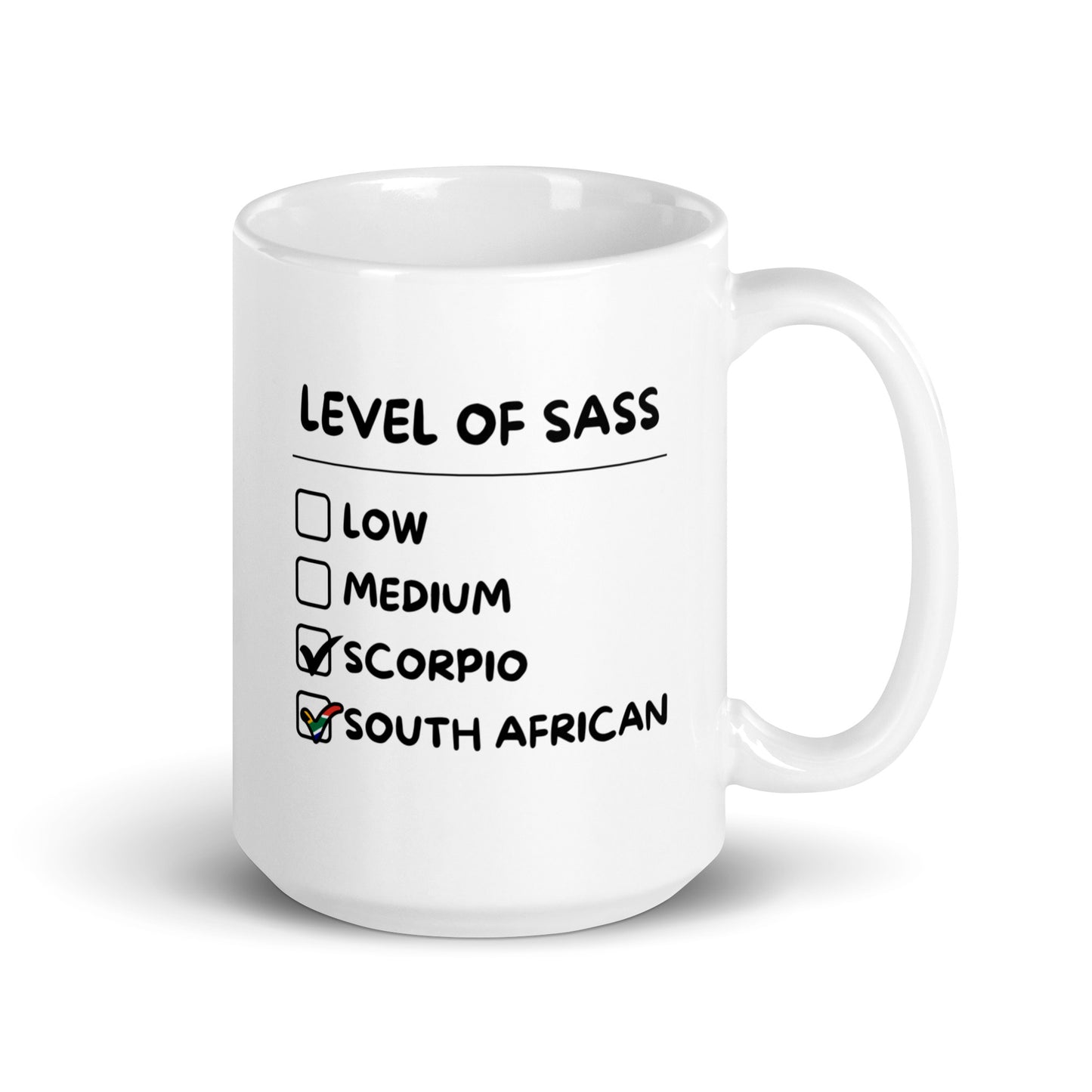 South African Scorpio mug - White glossy