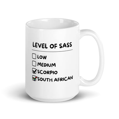 South African Scorpio mug - White glossy