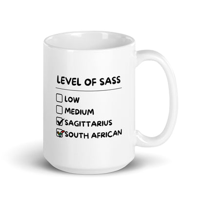 South African Sagittarius Mug - White Glossy