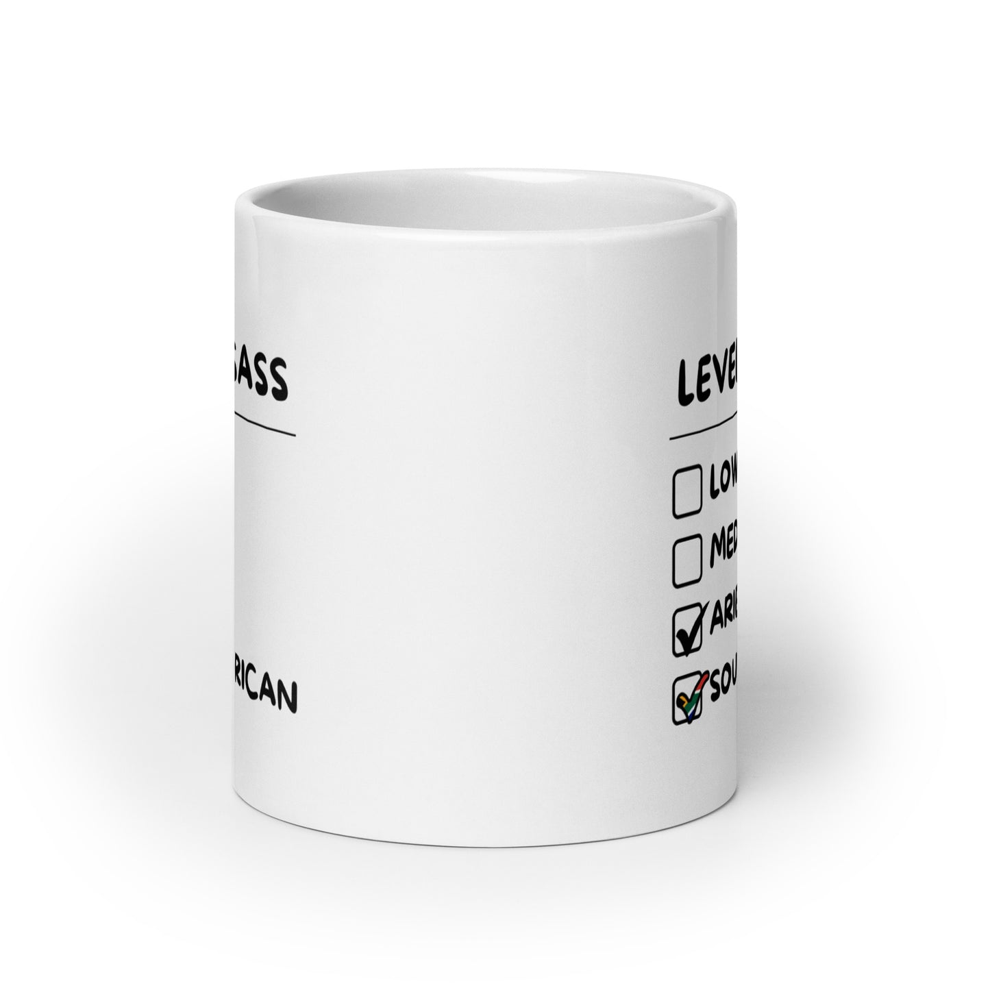 Sassy South African Aries Mug - White glossy