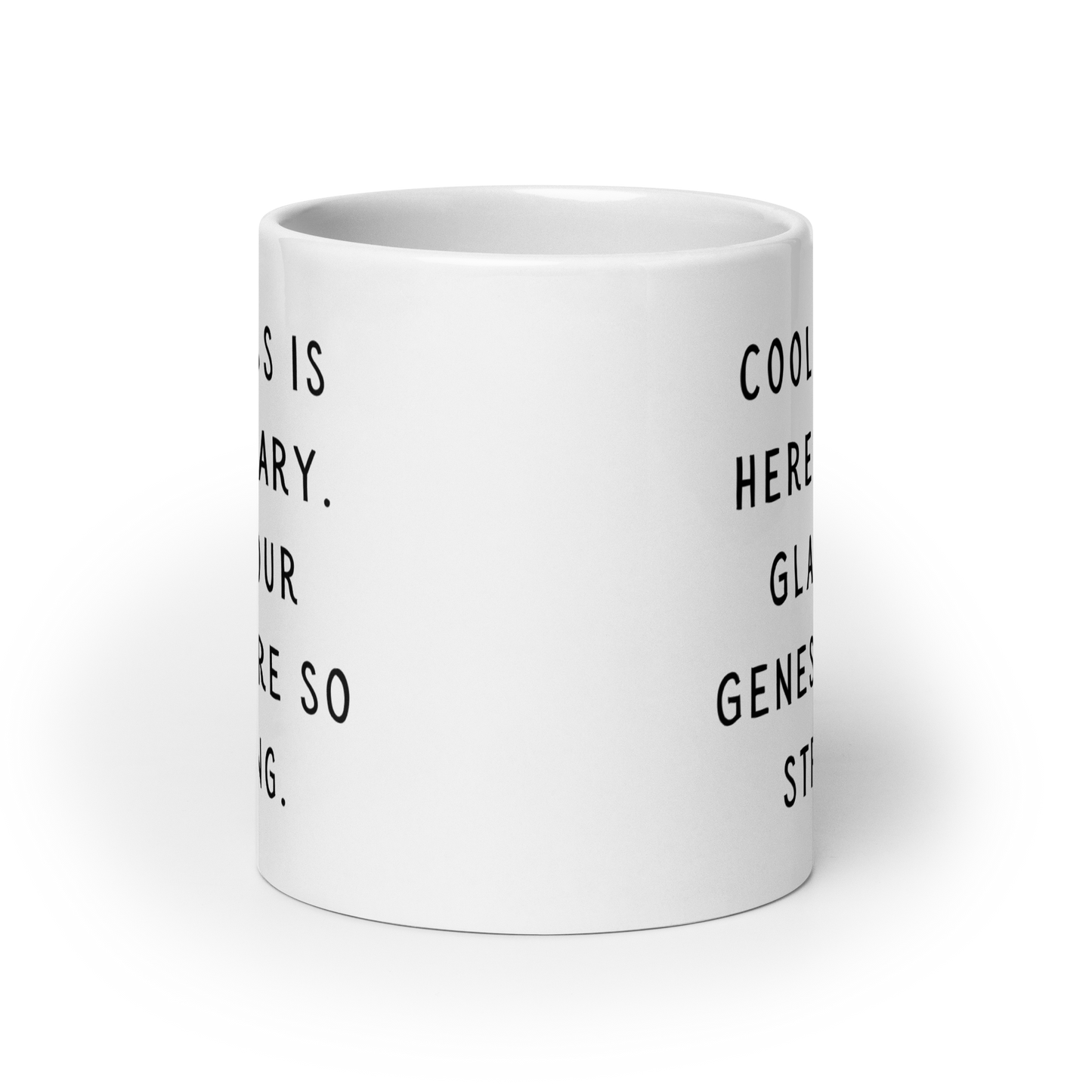 Coolness is hereditary White glossy mug