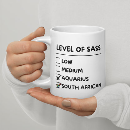 South African Aquarius Mug - White glossy