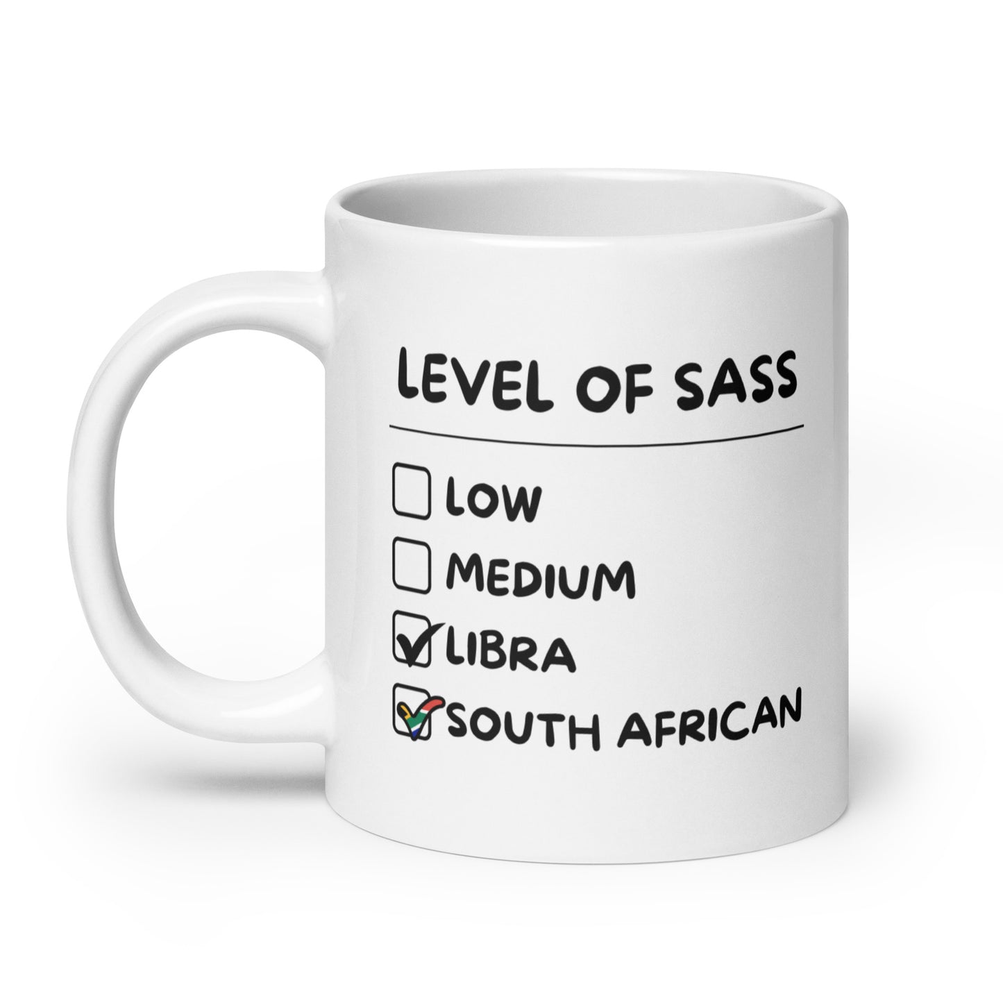 South African Libra Mug - White glossy Gift