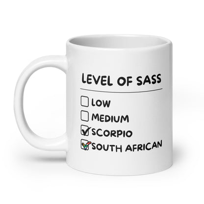 South African Scorpio mug - White glossy