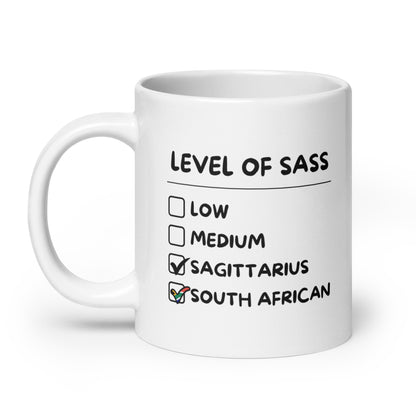 South African Sagittarius Mug - White Glossy