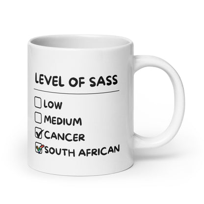 Sassy South African Cancer Mug - White glossy