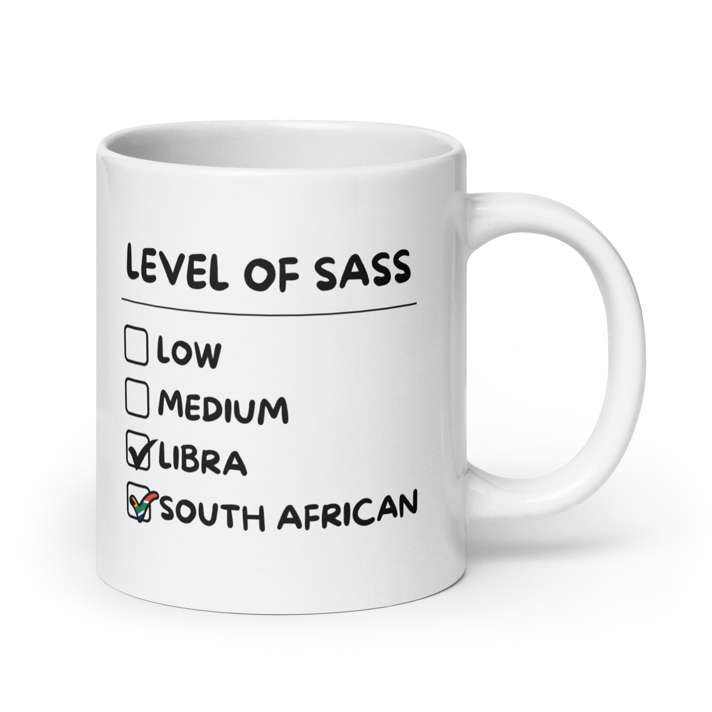 South African Libra Mug - White glossy Gift