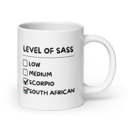 South African Scorpio mug - White glossy