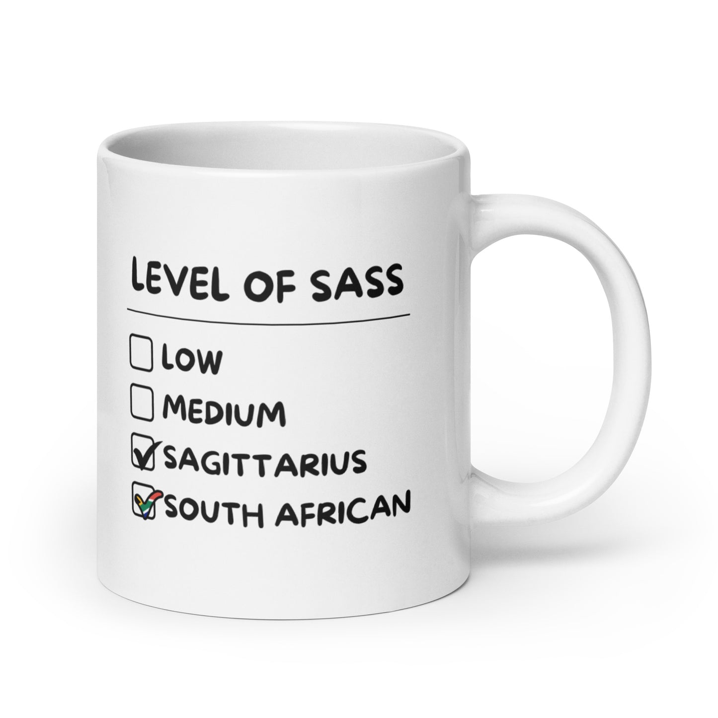 South African Sagittarius Mug - White Glossy