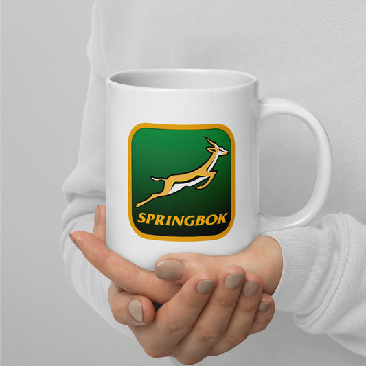 Bok Fan Badge White glossy mug