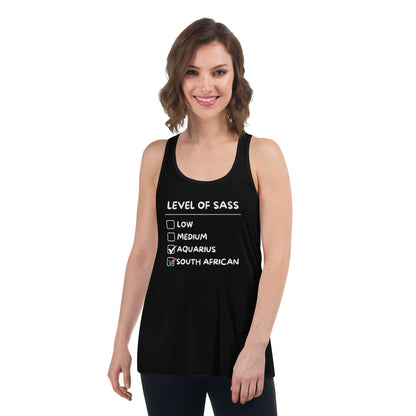 Sassy Aquarius Women's Flowy Racerback Tank