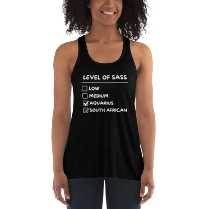 Sassy Aquarius Women's Flowy Racerback Tank