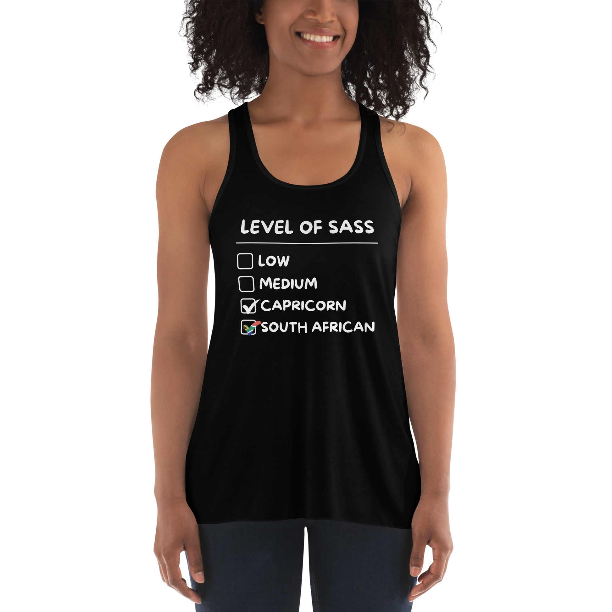 Sassy Capricorn Women's Flowy Racerback Tank - Gifts for South African