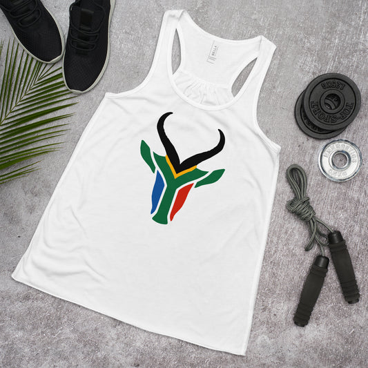 South African Springbok Women's Flowy Racerback Tank