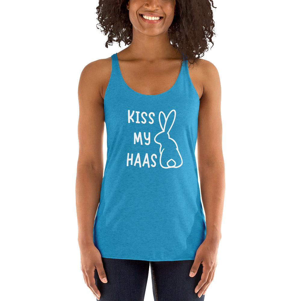 Kiss my Haas Women's Racerback Tank