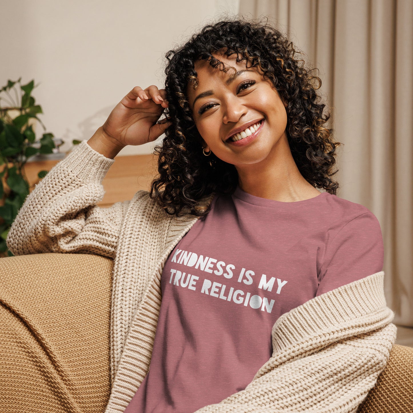 Kindness is my True Religion Women's Relaxed T-Shirt