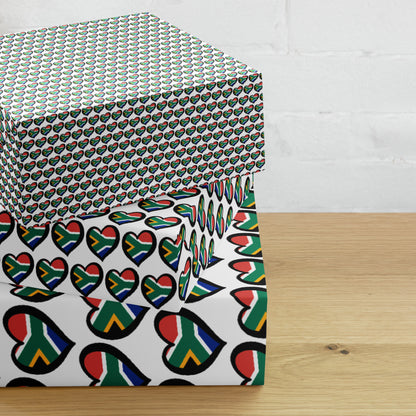 South African Heart Wrapping paper sheets