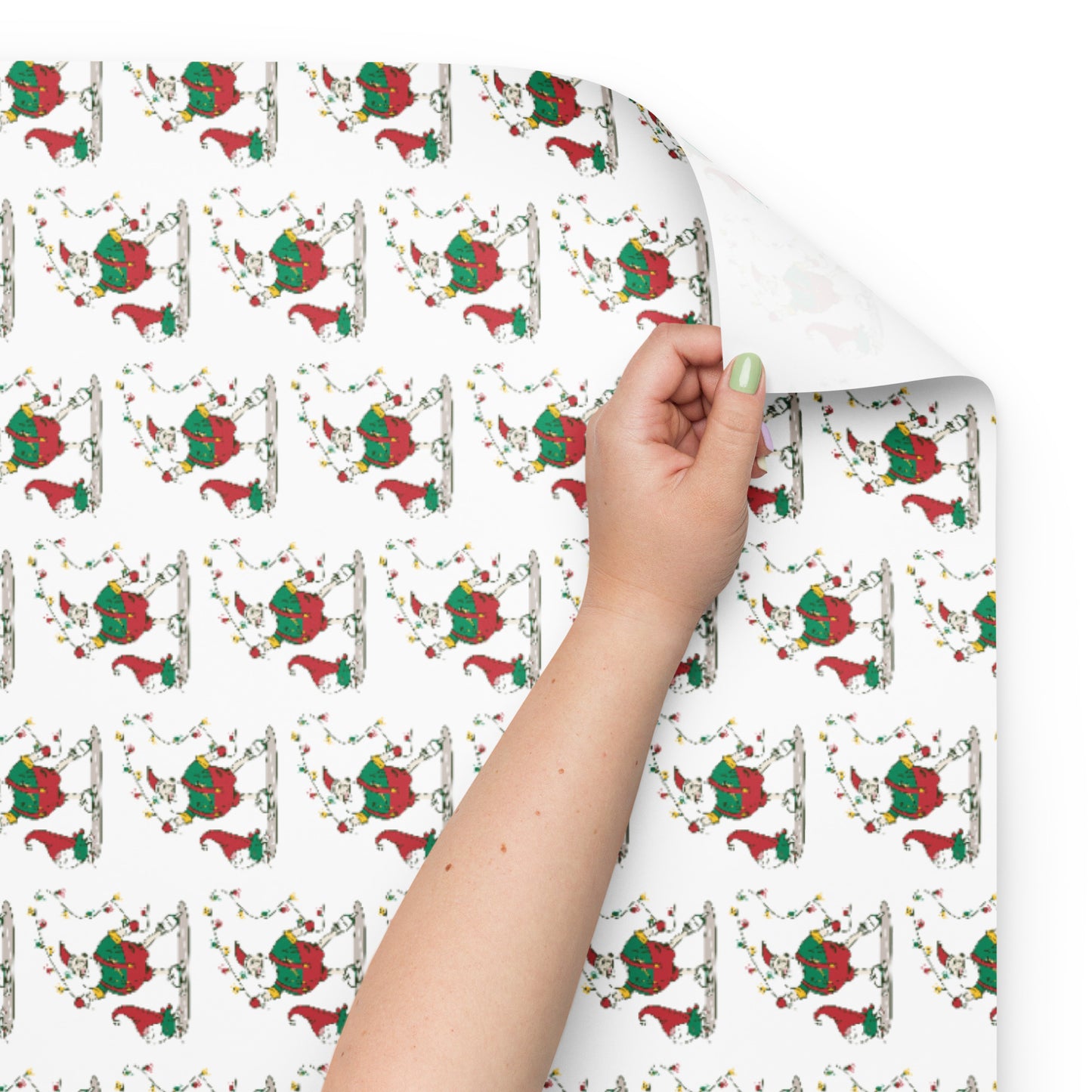 The Santa Springbok Fan Ice Skating Christmas Wrapping paper sheets