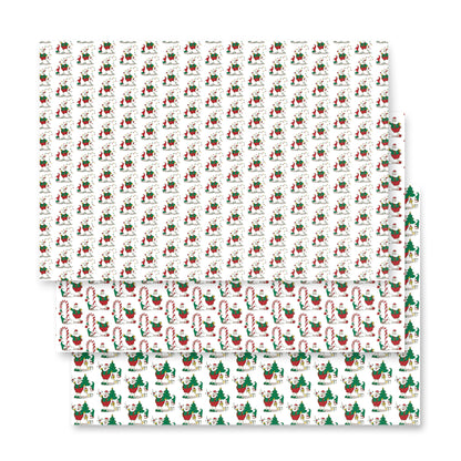 The Santa Springbok Fan Ice Skating Christmas Wrapping paper sheets