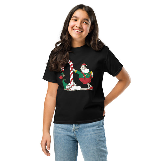 Santa Springbok Fan Candy Cane Christmas Youth classic tee