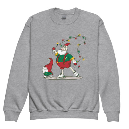 The Santa Springbok Fan Ice Skating Christmas Youth crewneck sweatshirt