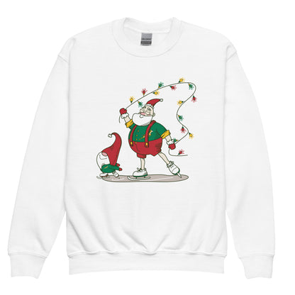 The Santa Springbok Fan Ice Skating Christmas Youth crewneck sweatshirt