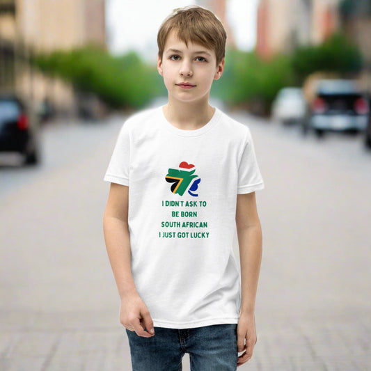 lucky to be south african kids t-shirt